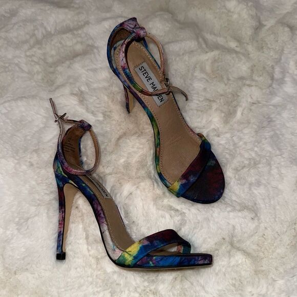 Steve Madden size 6 tie-dye strap heels - Picture 3 of 15